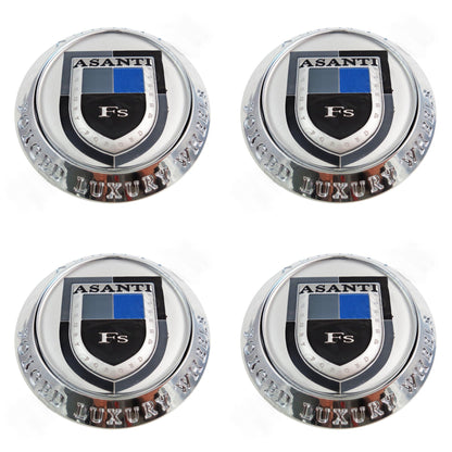 Asanti Wheels Chrome Custom Wheel Center Cap # C-100 / ASANTI-FS-CAP (4 CAPS)