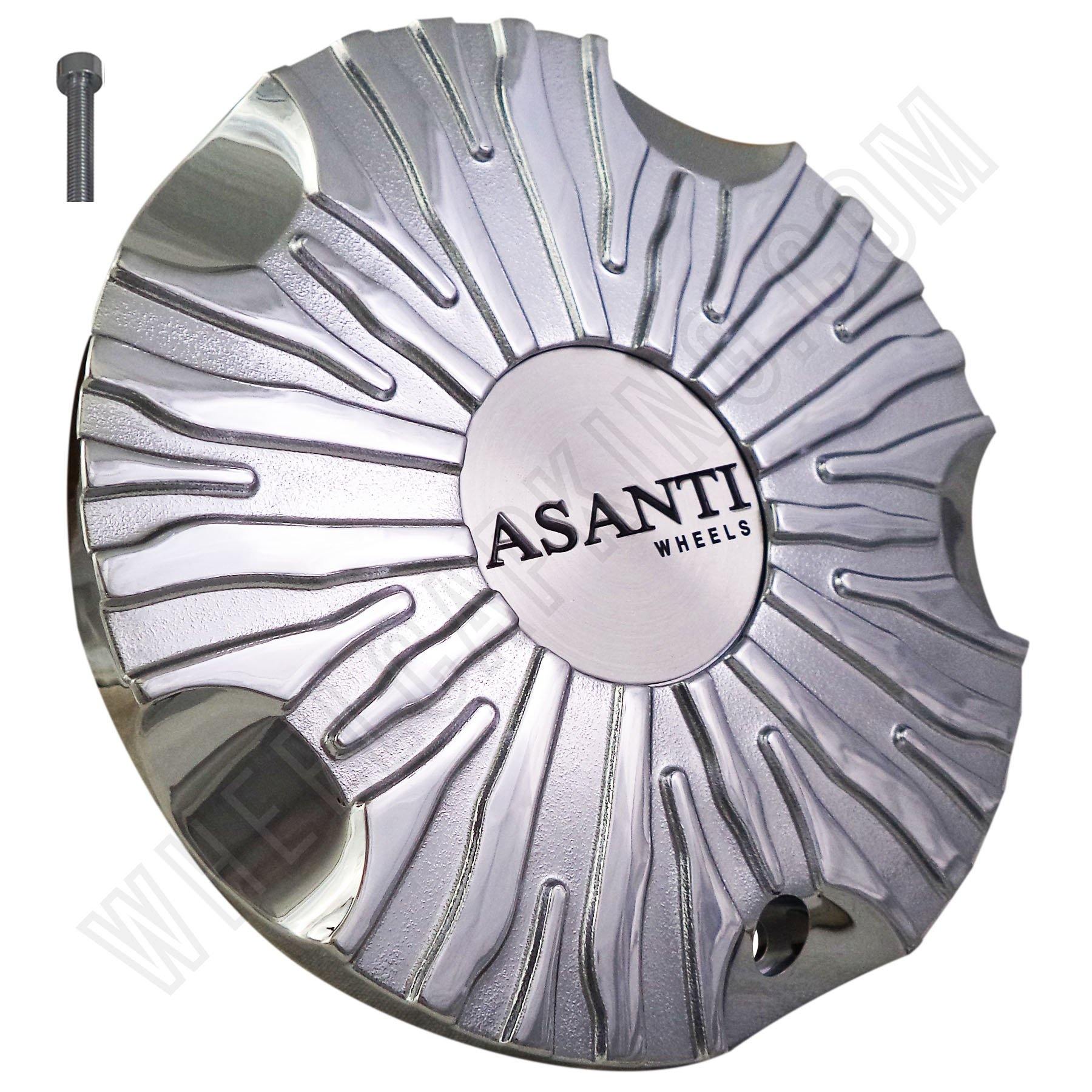 Asanti Wheels Chrome Custom Wheel Center Cap # ALLIGATOR MS-CAP-L094 (SET OF 1)