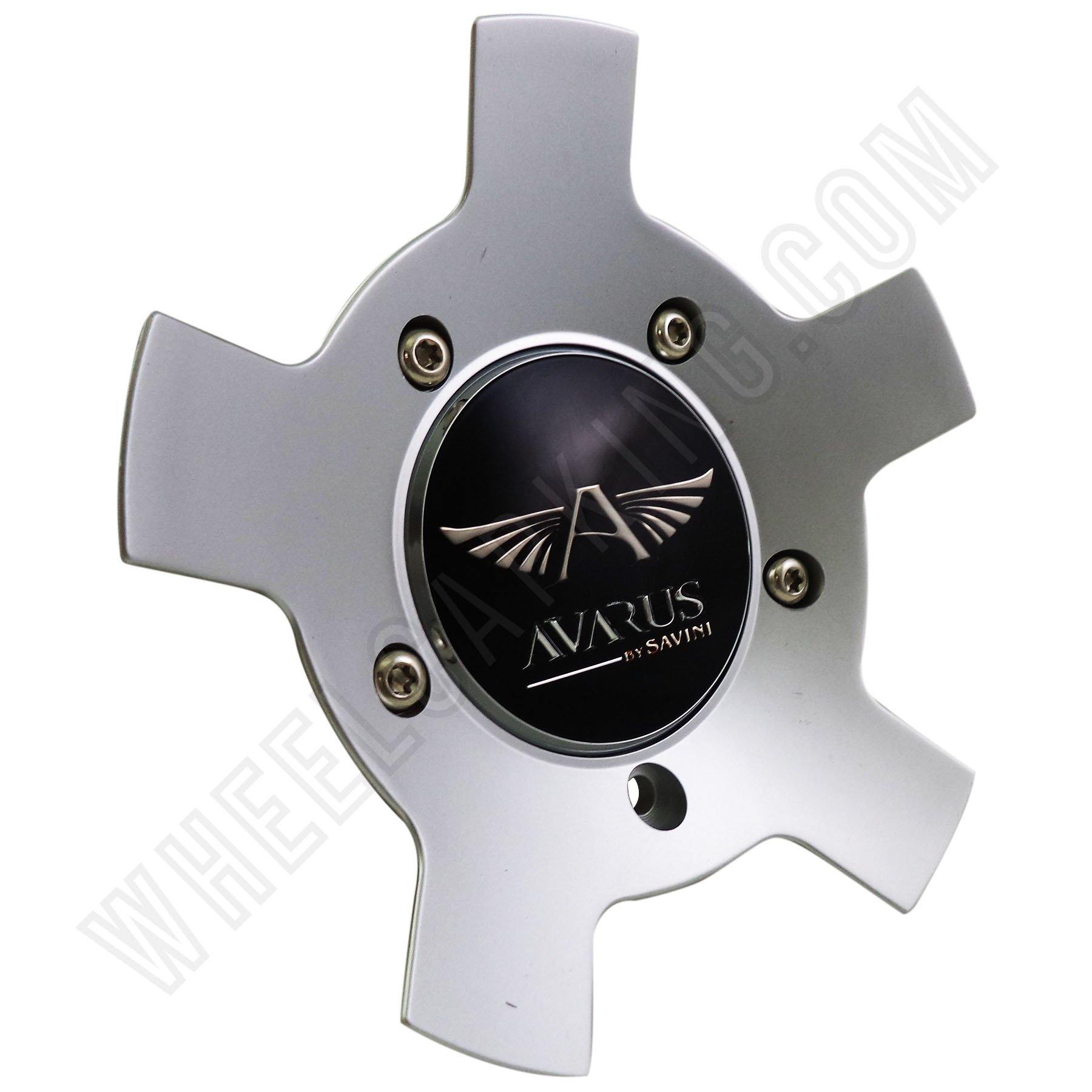 Avarus Wheels Silver Custom Wheel Center Caps # MS-CAP-Z214 W/ BOLTS (SET OF 4)