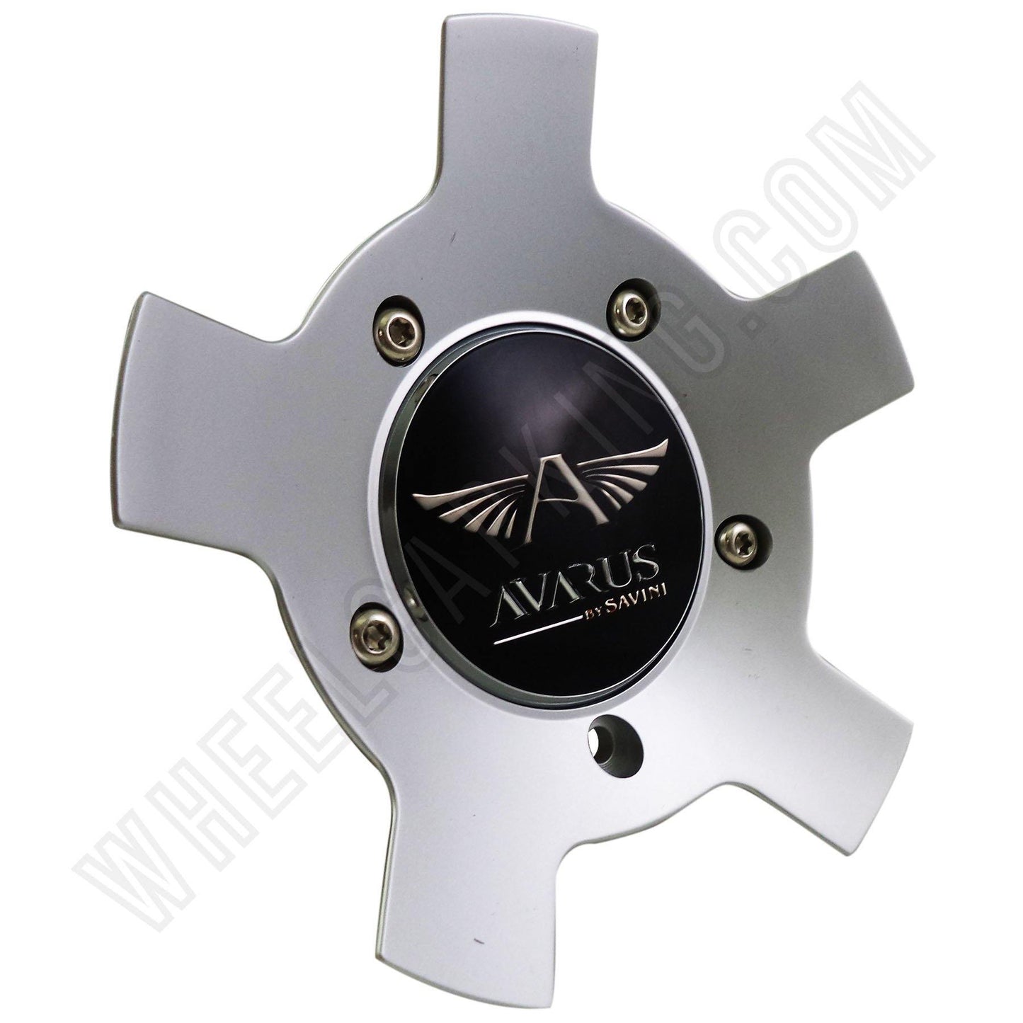 Avarus Wheels Silver Custom Wheel Center Caps # MS-CAP-Z214 W/ BOLTS (SET OF 1)
