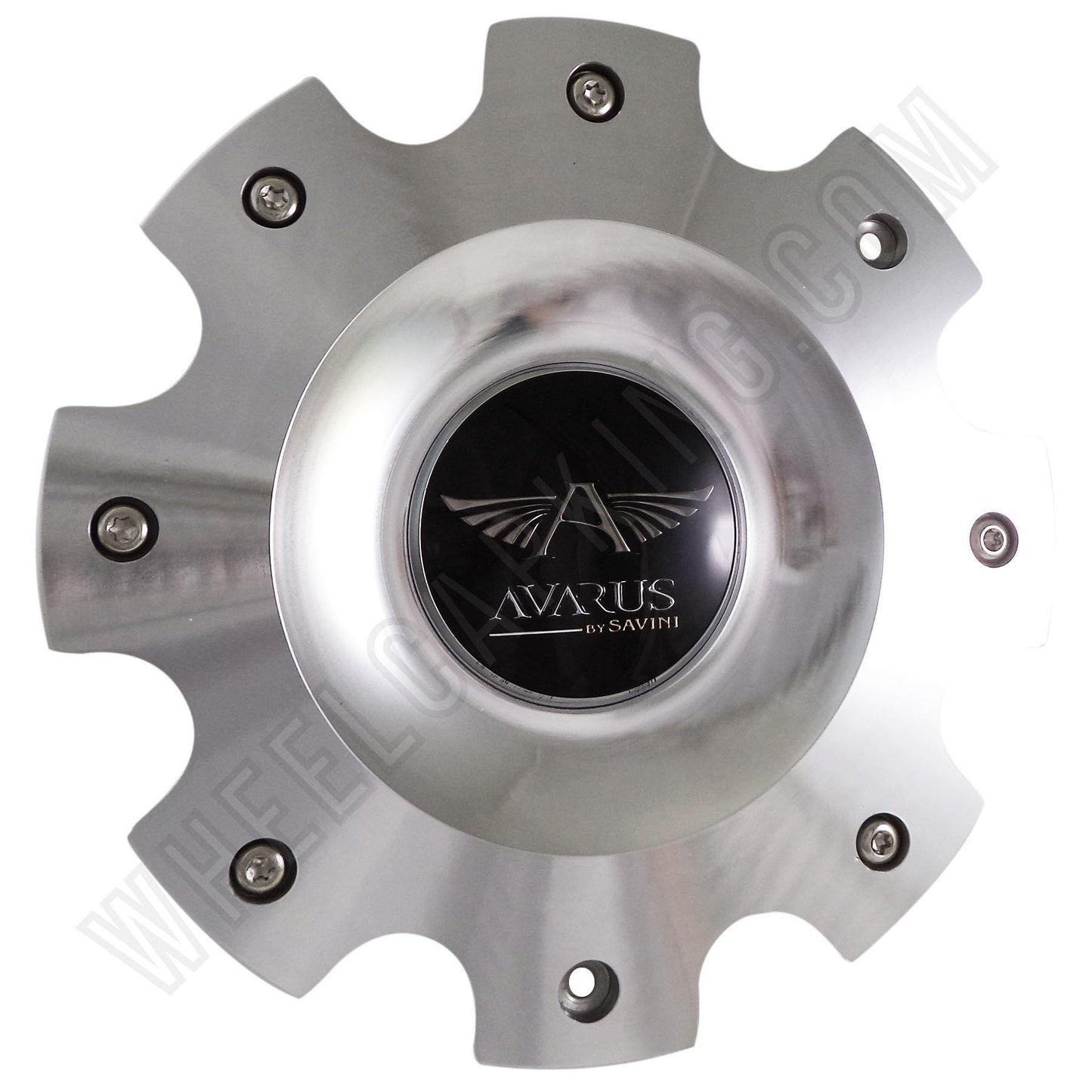 Avarus Wheels Metal / Silver Custom Wheel Center Caps # MS-CAP-Z216 W/ BOLTS (SET OF 4)