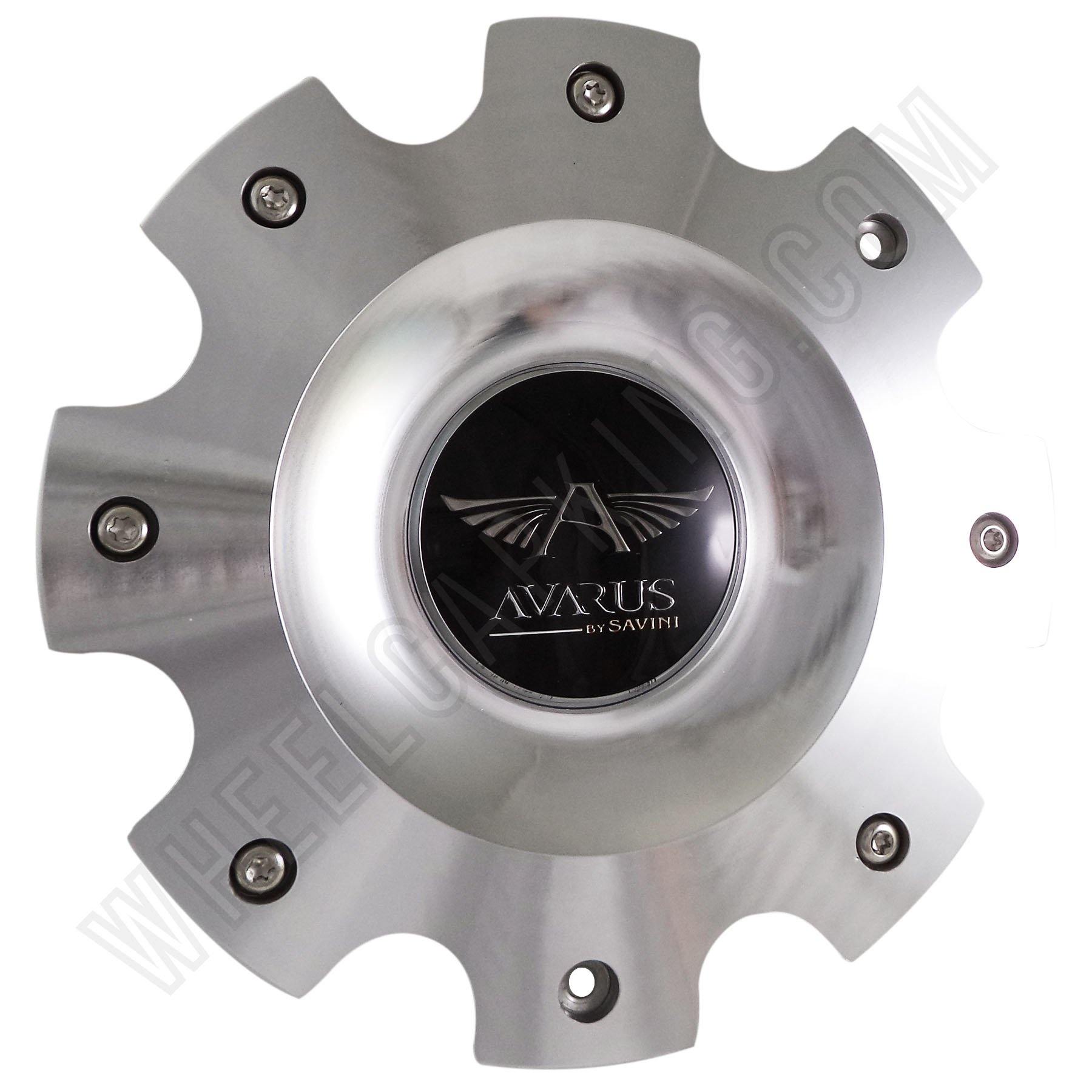 Avarus Wheels Metal / Silver Custom Wheel Center Caps # MS-CAP-Z216 W/ BOLTS (SET OF 4)