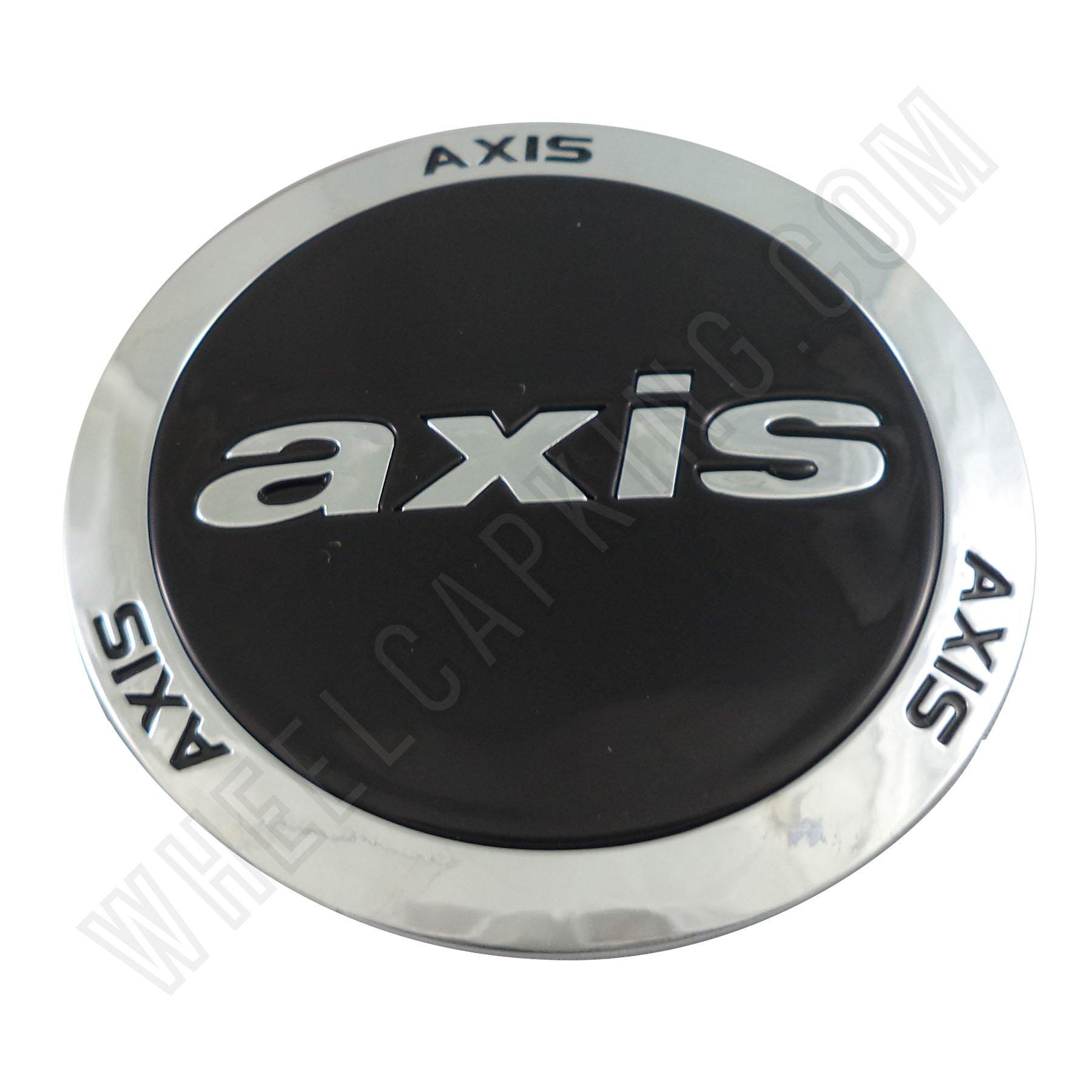 Axis Wheels Black / Chrome SHINE Custom Wheel Center Cap (4 CAPS)