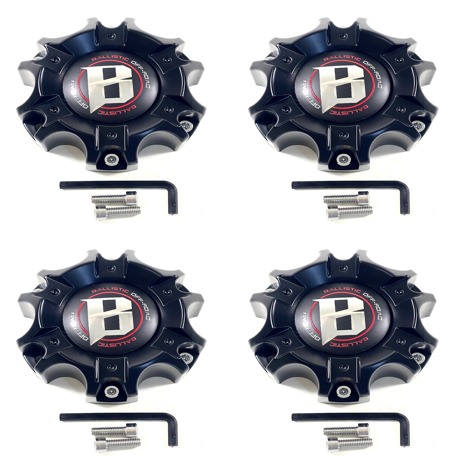 Ballistic Wheel Center Cap Wheels Flat Black # CAP-WX04-135 / 139.7-6H / WX04 (4 CAPS)
