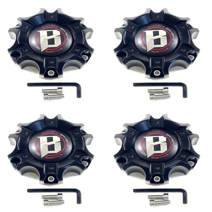 Ballistic Wheel Center Cap Wheels Flat Black # CAP-WX04-135 / 139.7-6H / WX04 (4 CAPS)