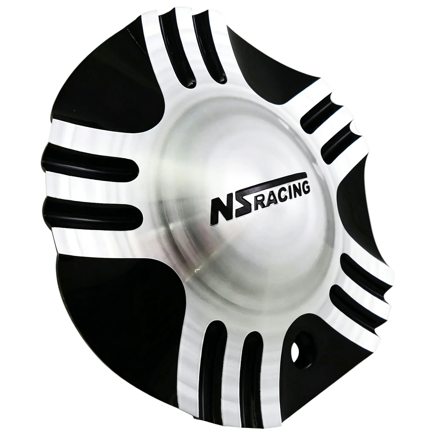 NS Racing C-055-2 silver black center cap