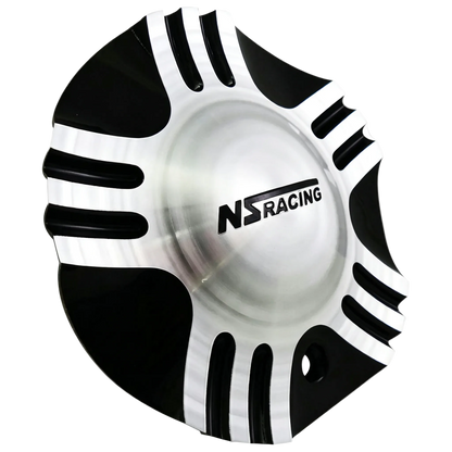 NS Racing C-055-2 silver black center cap