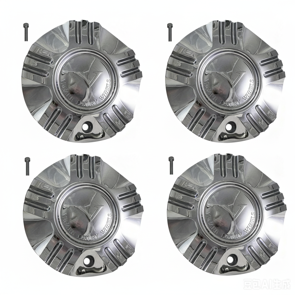 Four VAGARE C-055-1-1 chrome center caps