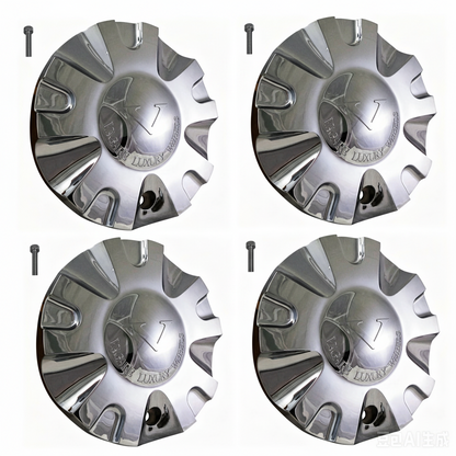 Four VAGARE C-099-2 chrome center caps