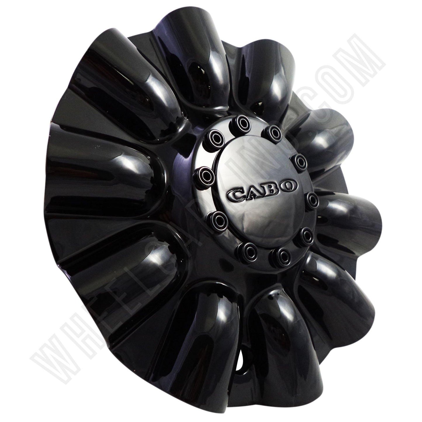 Cabo Wheels Gloss Black Custom Wheel Center Cap # C-177-1 (4 CAPS)