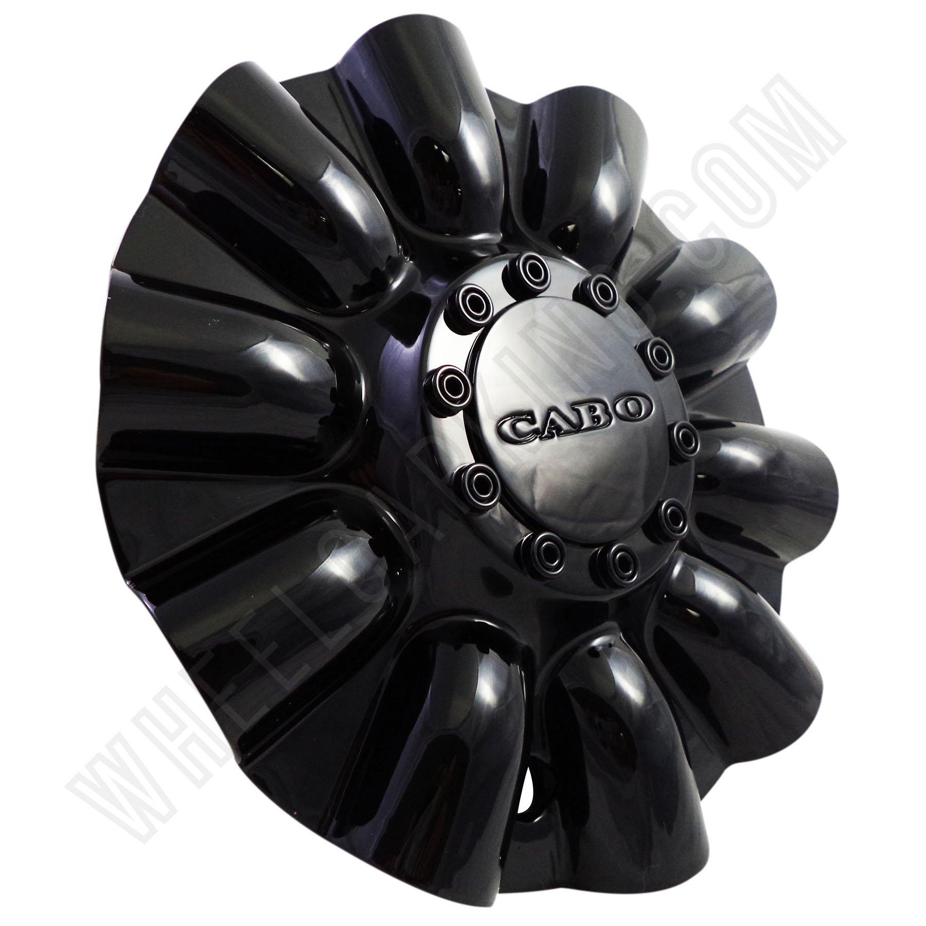 Cabo Wheels Gloss Black Custom Wheel Center Cap # C-177-1 (4 CAPS)