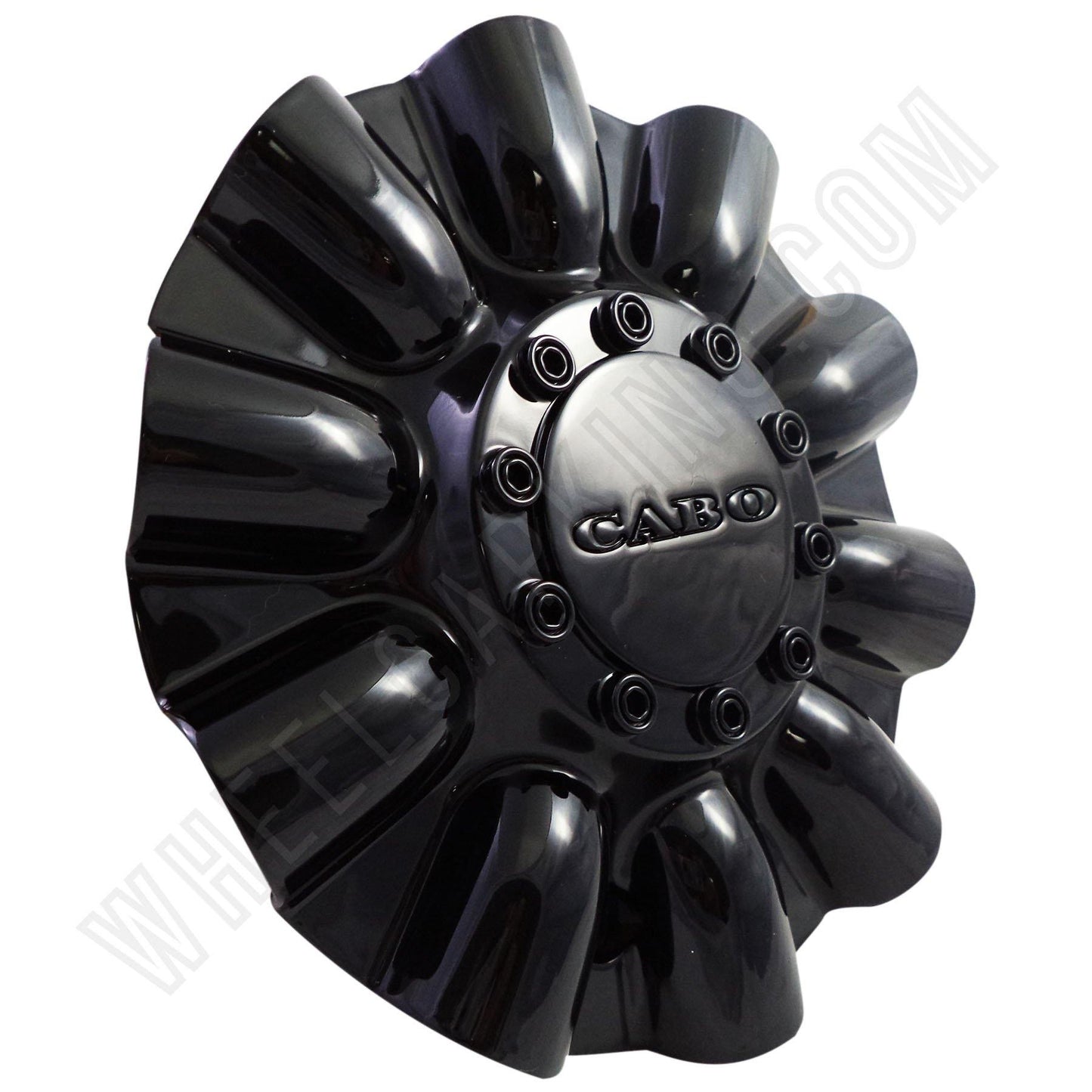 Cabo Wheels Gloss Black Custom Wheel Center Cap # C-177-2 (4 CAPS)