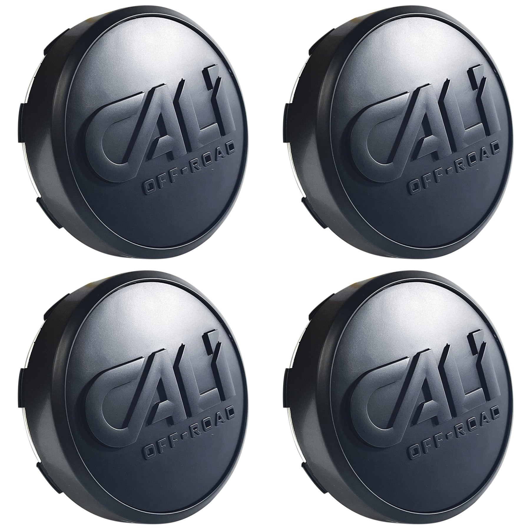 Cali Off-Road Matte Black Snap In Wheel Rim Center Cap C109109MB02 / 127220F-2 (4 CAPS)