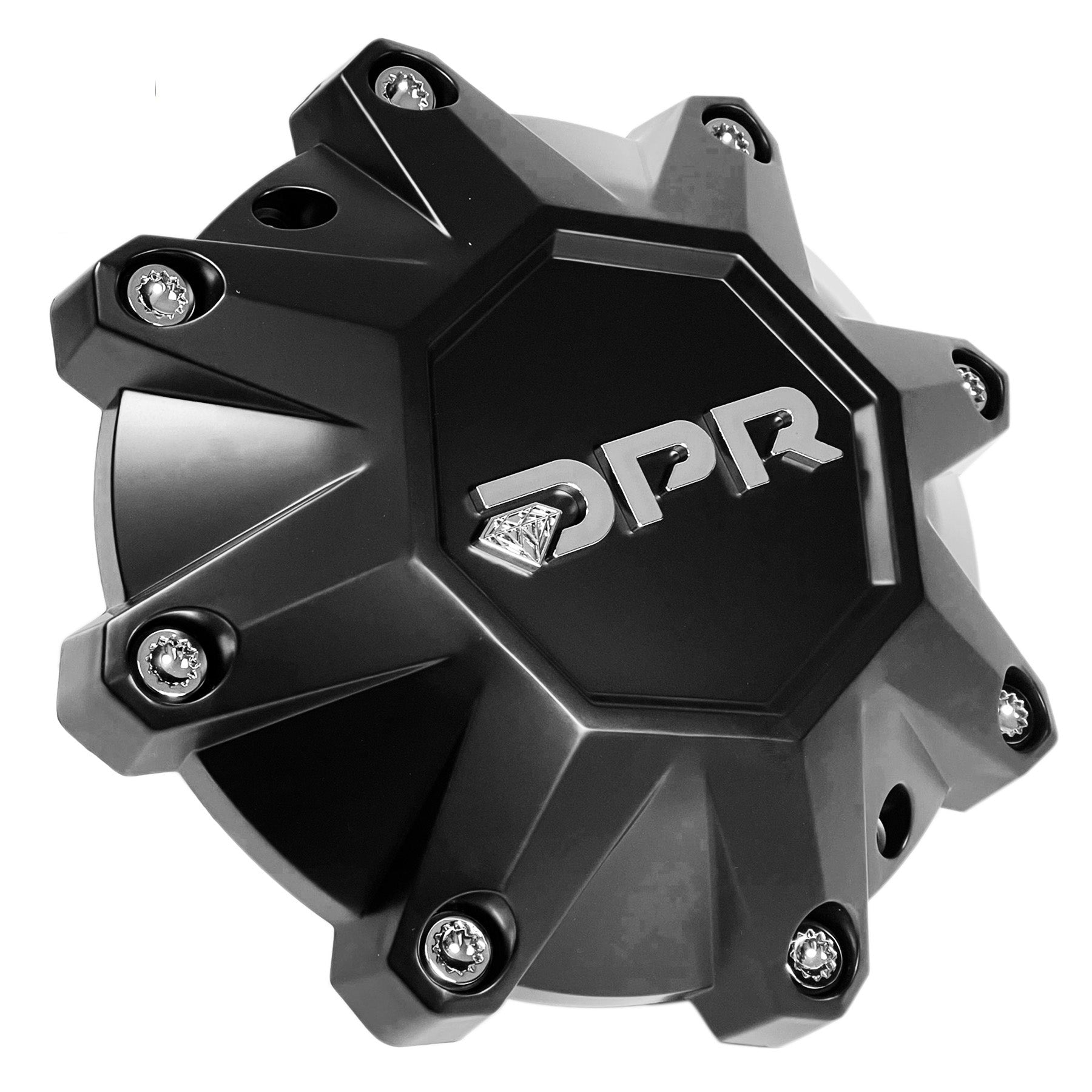 DPR Wheels Flat Black Custom Wheel Center Cap # DPR-8-CAP / LG1401-10 SHORTY (1 CAP)