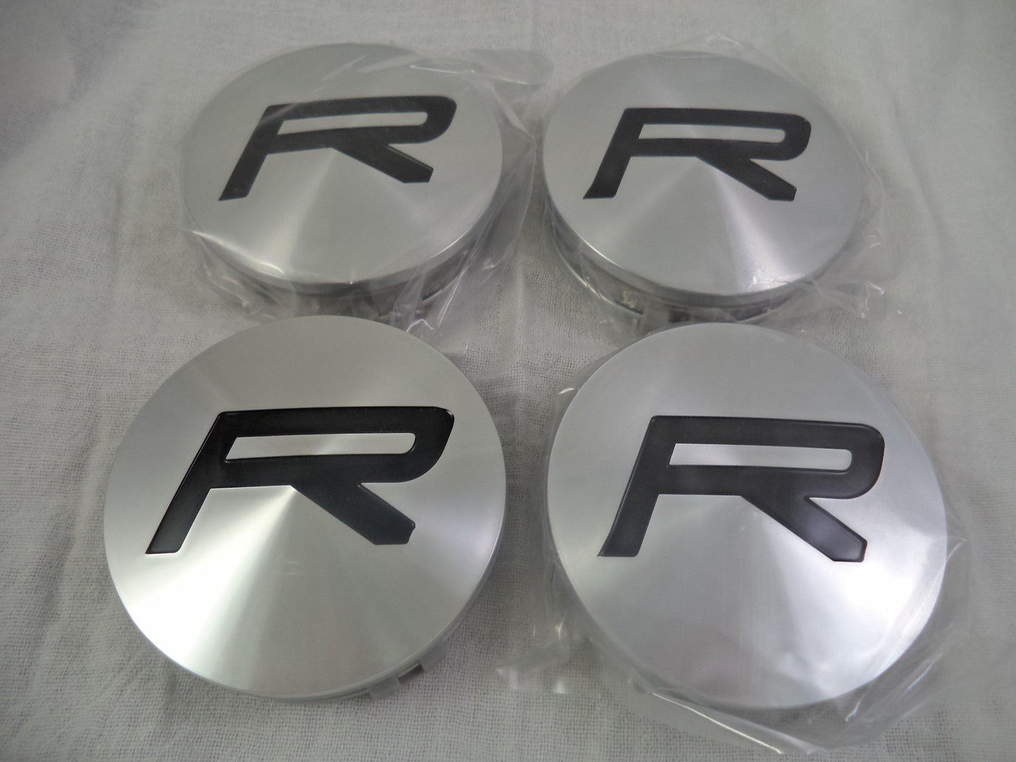 Rovos Wheels Silver Custom Wheel Center Cap # GB-R (4 CAPS)