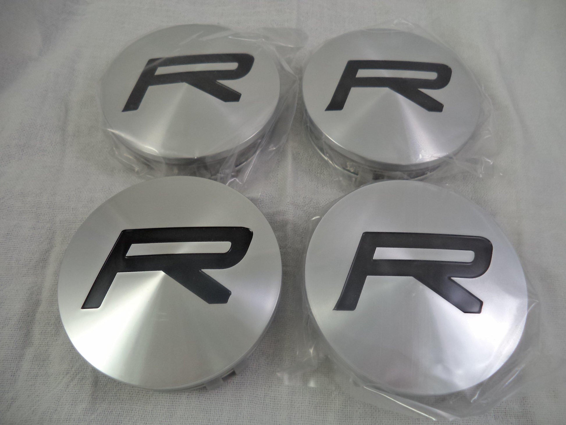 Rovos Wheels Silver Custom Wheel Center Cap # GB-R (4 CAPS)