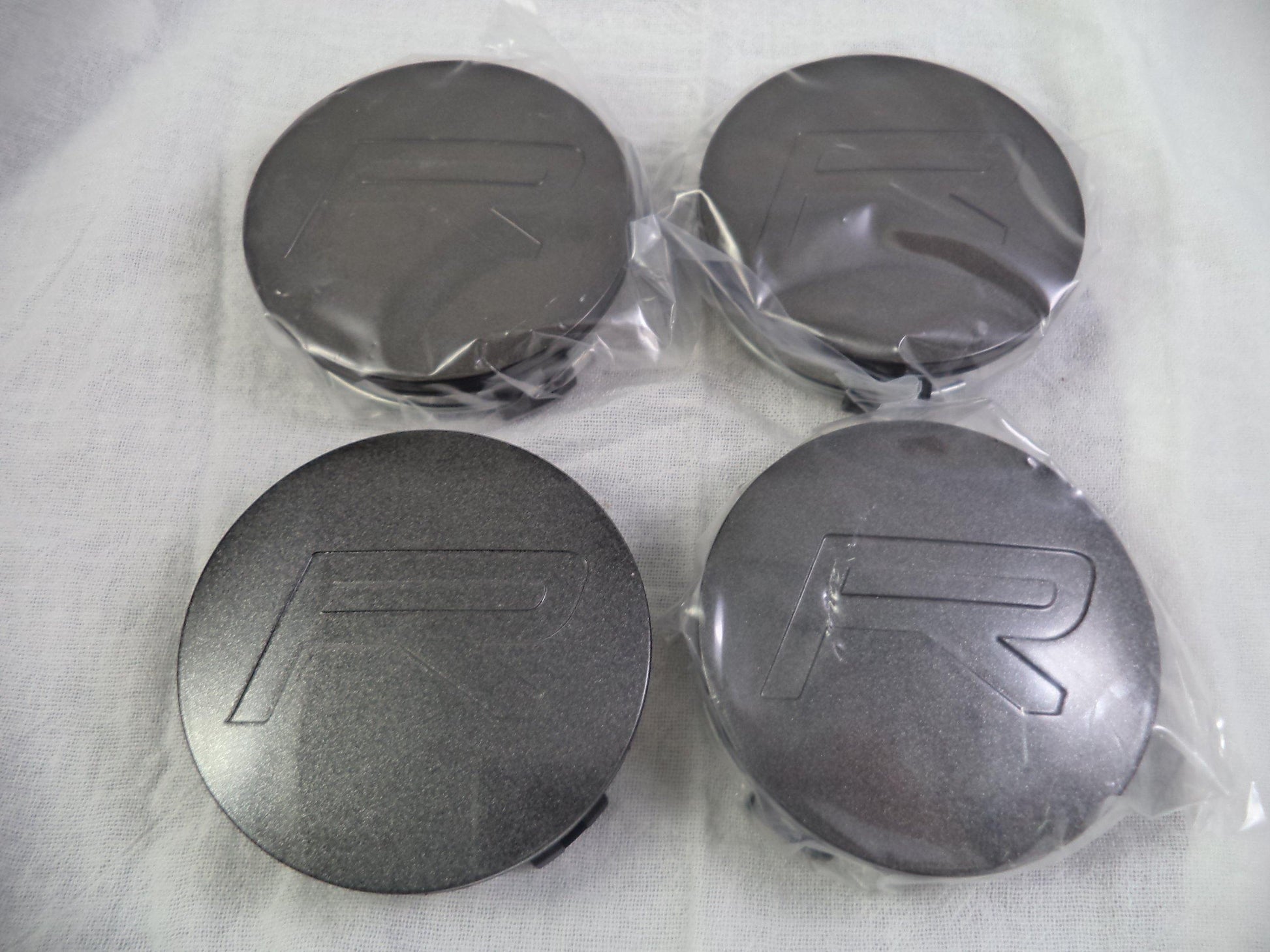 Rovos Wheels Gloss Grey Custom Wheel Center Cap # GGM (4 CAPS)