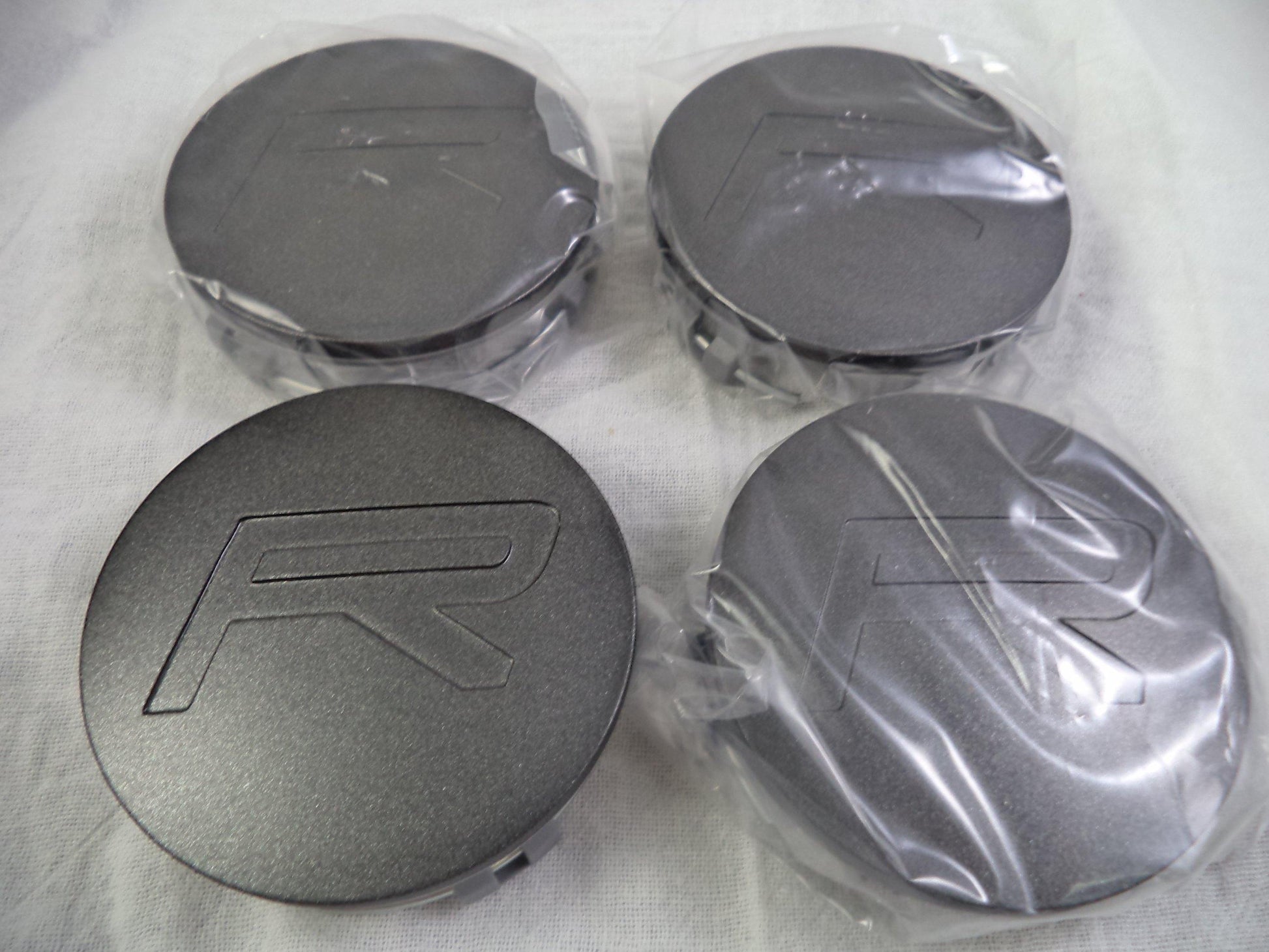 Rovos Wheels Flat Grey Custom Wheel Center Cap # SGM (4 CAPS)