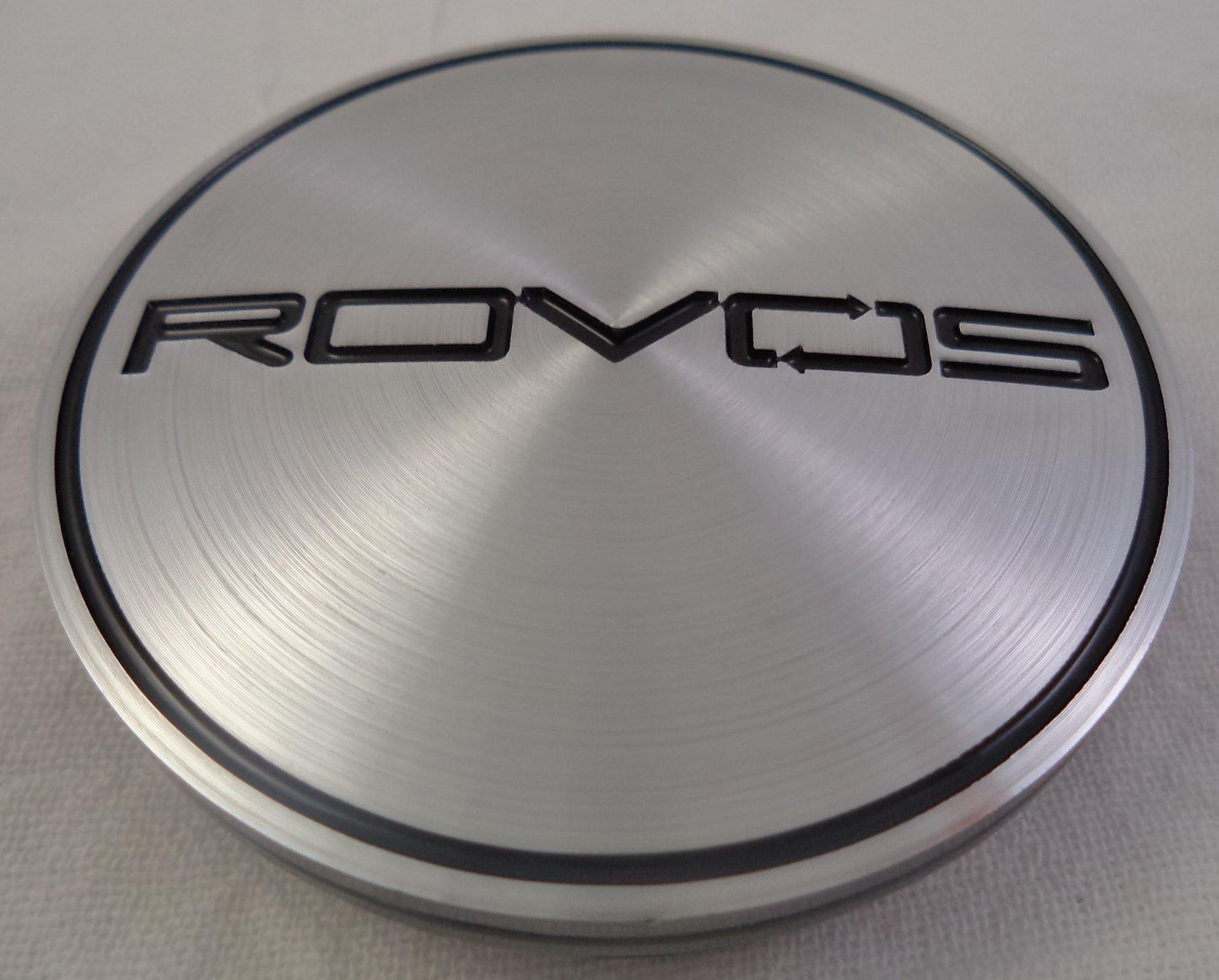 Rovos Wheels Chrome / Black Logo Custom Wheel Center Cap # 188 (1 CAP)