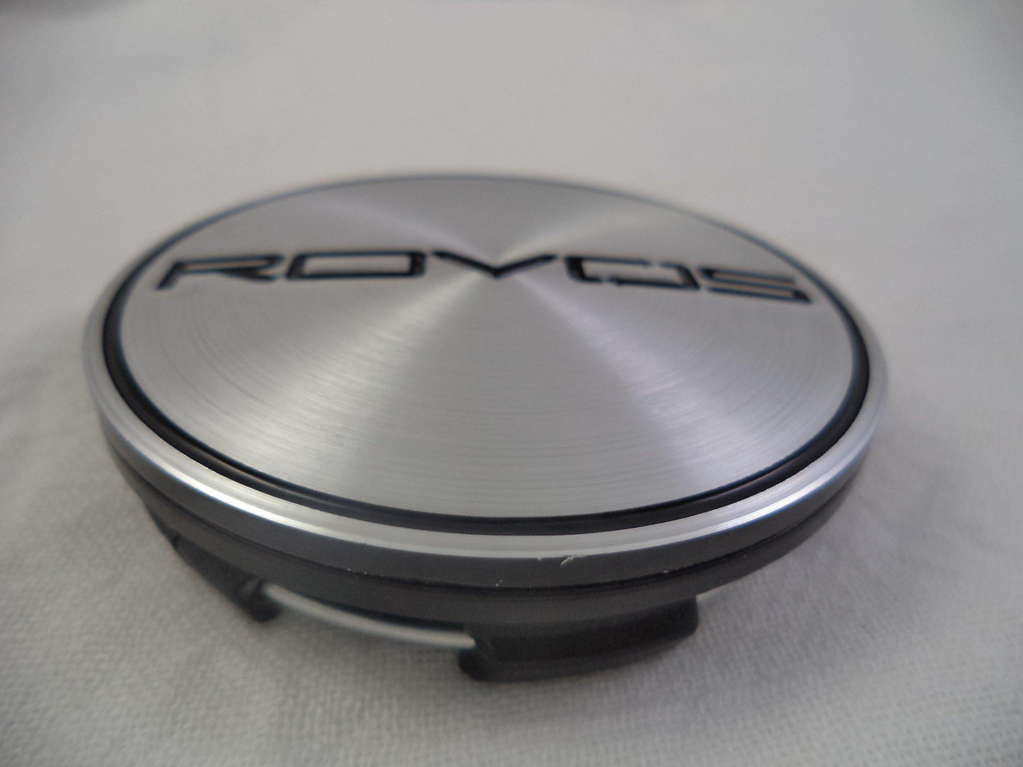 Rovos Wheels Chrome / Black Logo Custom Wheel Center Cap # 188 (1 CAP)