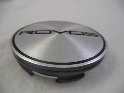 Rovos Wheels Chrome / Black Logo Custom Wheel Center Cap # 188 (1 CAP)
