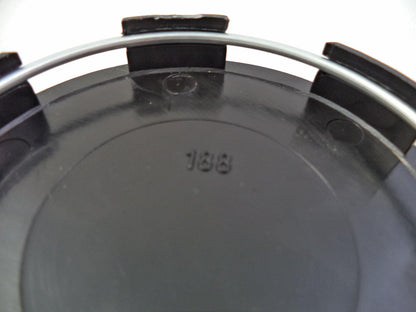 Rovos Wheels Chrome / Black Logo Custom Wheel Center Cap # 188 (4 CAPS)