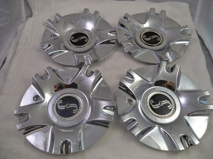 SSC / Sears Chrome Custom Wheel Center Cap # MCD1398YA01 / SJ811-02 (4 CAPS)