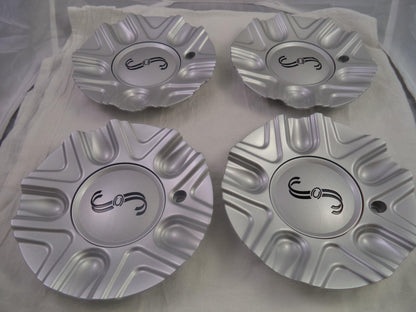 SSC / Sears Silver Custom Wheel Center Cap Caps # MCD1586YA01 / SJ106-18 (4 CAPS)