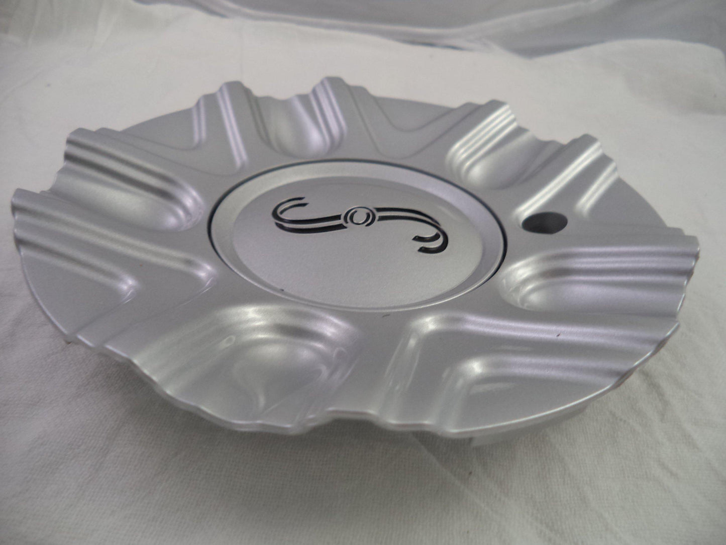 SSC / Sears Silver Custom Wheel Center Cap Caps # MCD1586YA01 / SJ106-18 (4 CAPS)