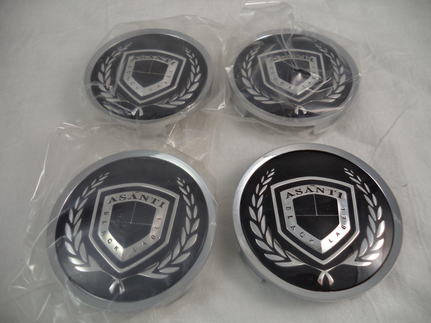 Asanti Black Label Wheels Chrome / Black Custom Wheel Center Cap (4 CAPS)