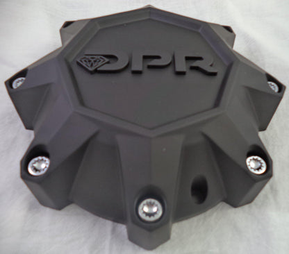 DPR Wheels Flat Black / Black Logo Custom Wheel Center Cap # A01-Z-CAP TALL (1 CAP)