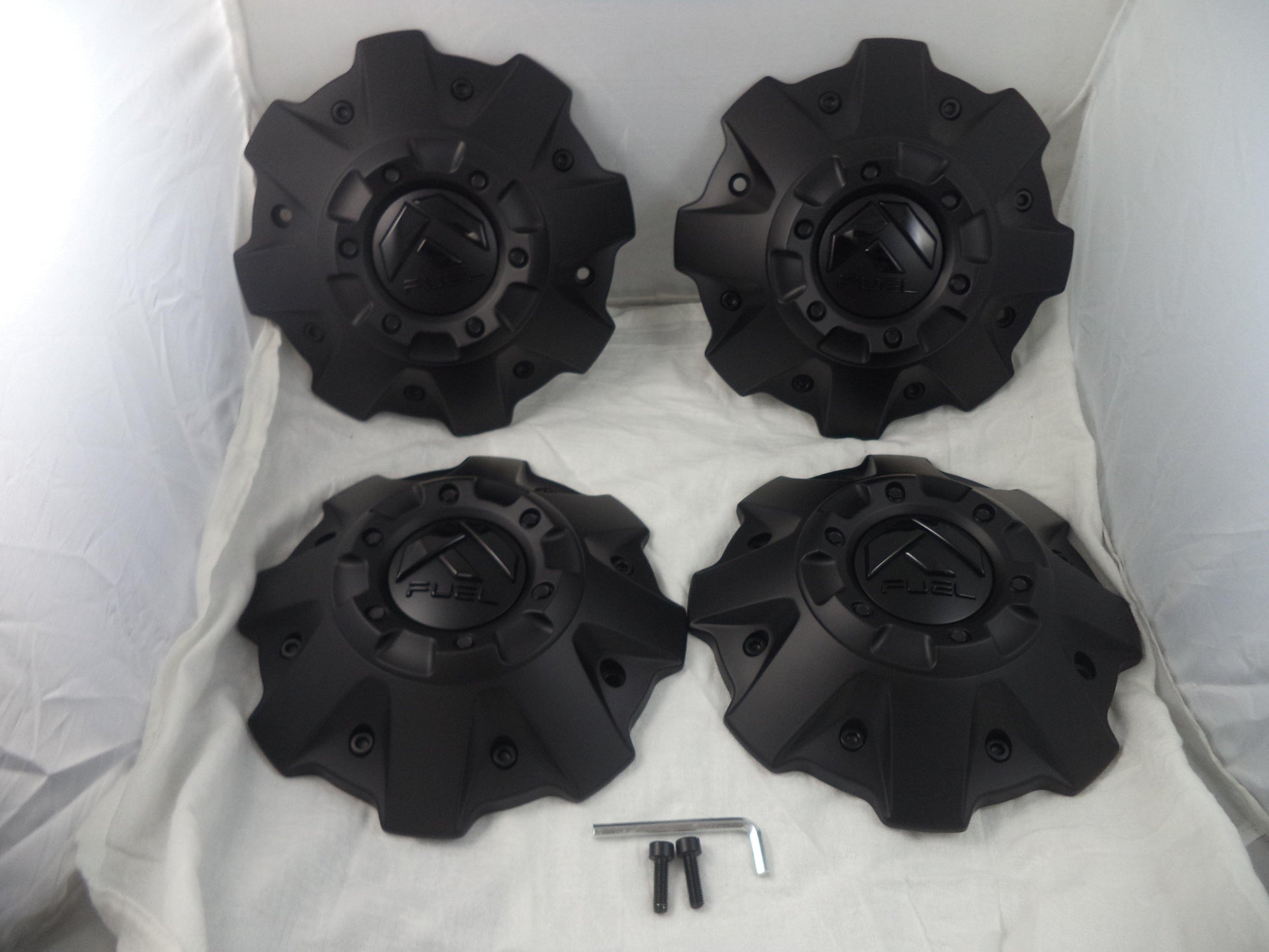 Fuel Offroad Wheel Center Cap 1001-63MBGB Flat Black / Gloss Logo 5+6 Lug (4 CAPS)