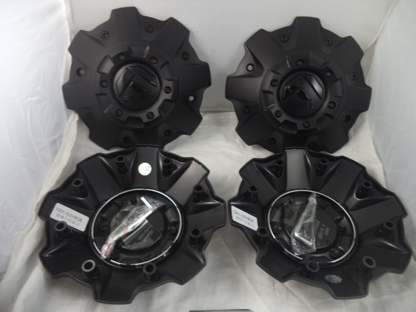 Fuel Offroad Wheel Center Cap 1001-63MBGB Flat Black / Gloss Logo 5+6 Lug (4 CAPS)