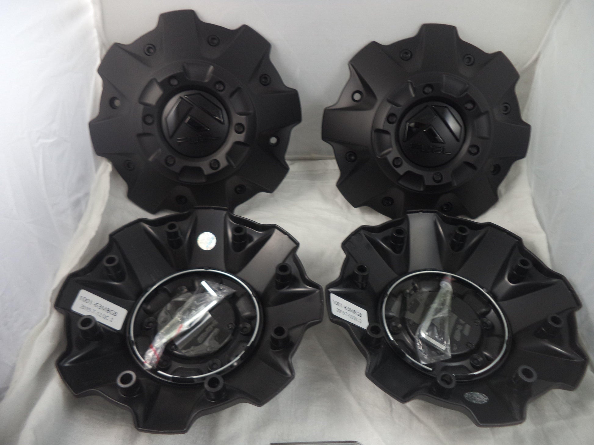 Fuel Offroad Wheel Center Cap 1001-63MBGB Flat Black / Gloss Logo 5+6 Lug (4 CAPS)