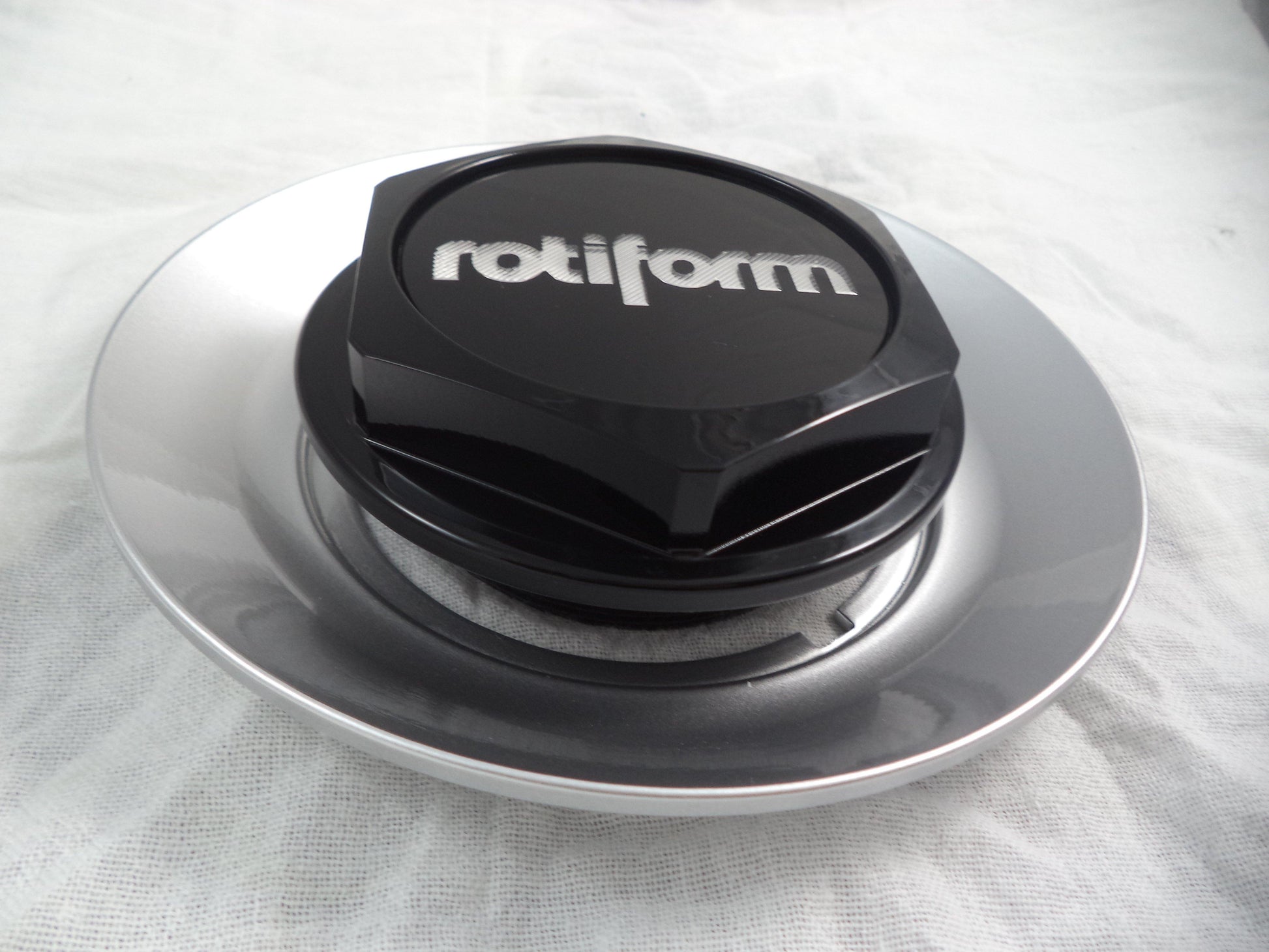Rotiform Wheels Silver & Gloss Black Custom Wheel Center Caps # 36390-02 (4 CAPS)