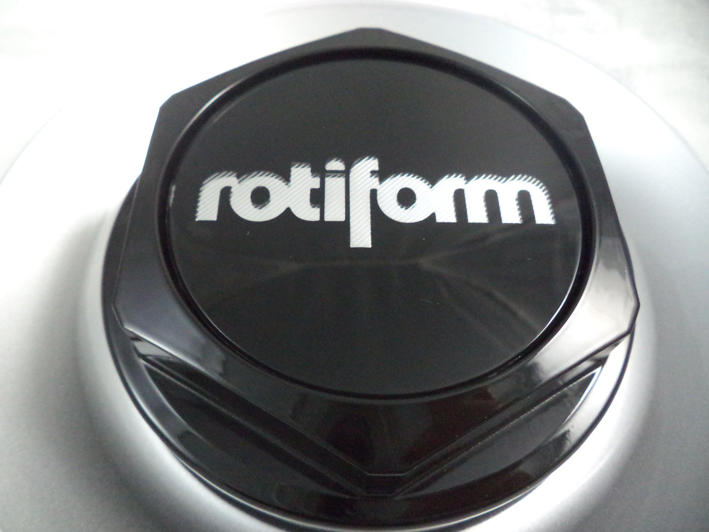 Rotiform Wheels Silver & Gloss Black Custom Wheel Center Caps # 36390-02 (4 CAPS)