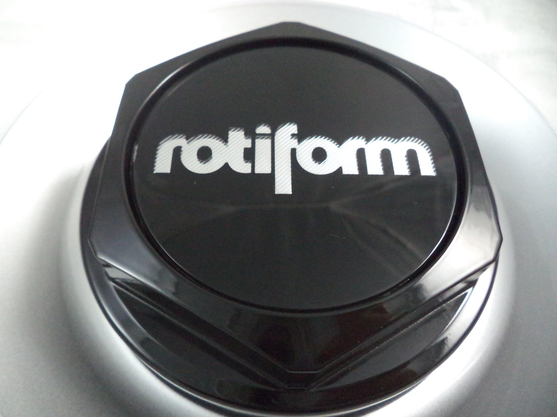 Rotiform Wheels Silver & Gloss Black Custom Wheel Center Caps # 36390-02 (4 CAPS)