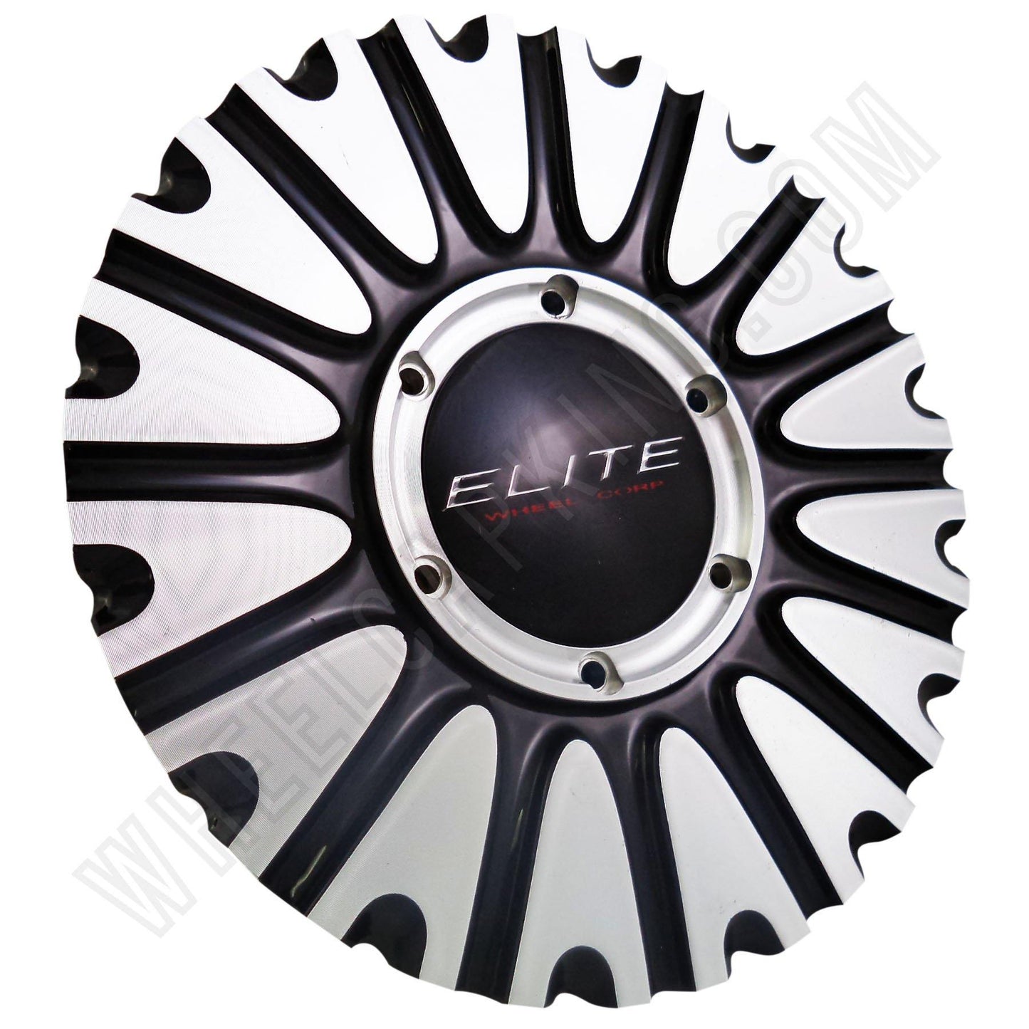 Elite # CAP M-796 Chrome / Black Custom Wheel Center Cap (4 CAPS)