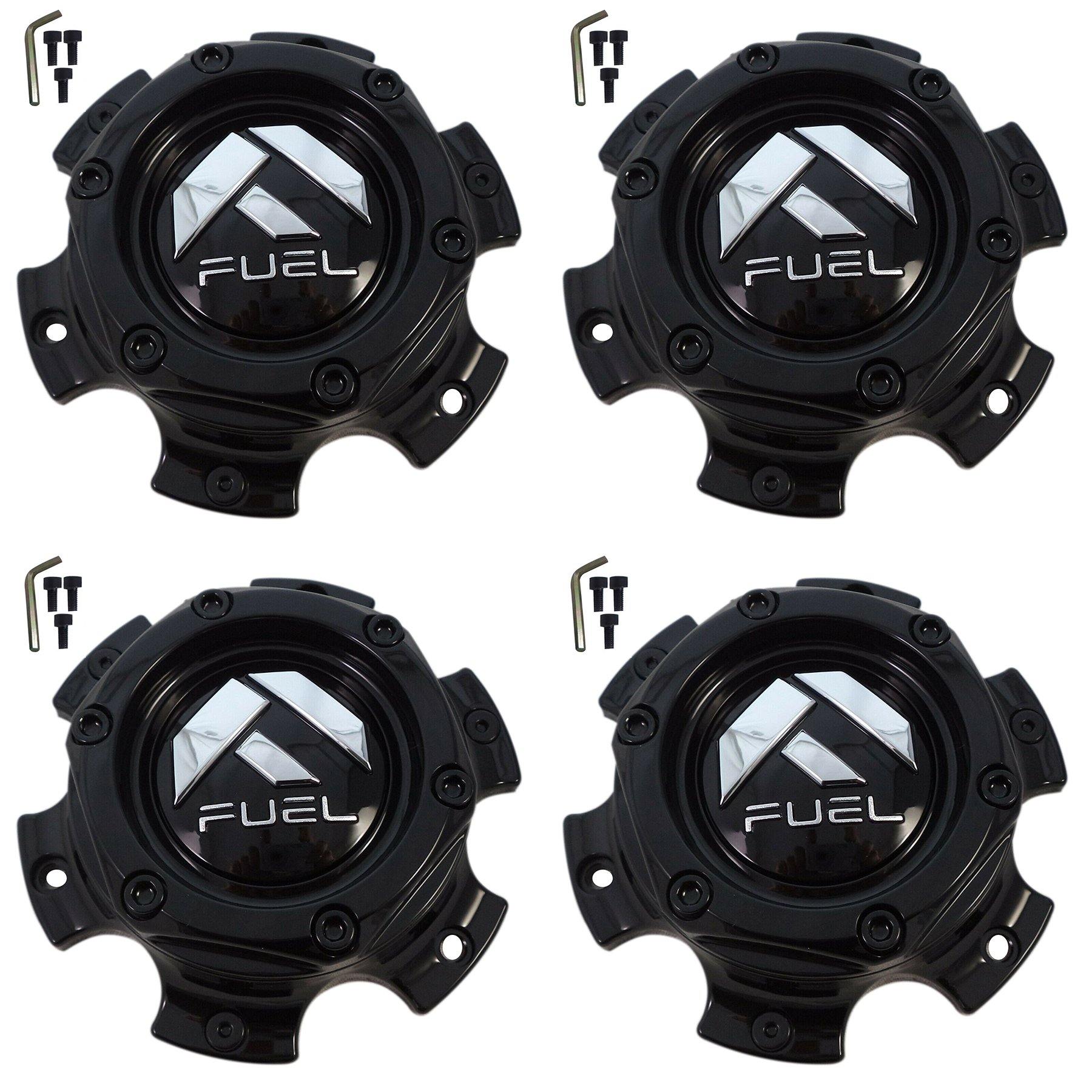 Fuel Wheels Gloss Black Center Cap # 1004-37GB / 1004-36 (4 CAPS) 6x135 6x5.5