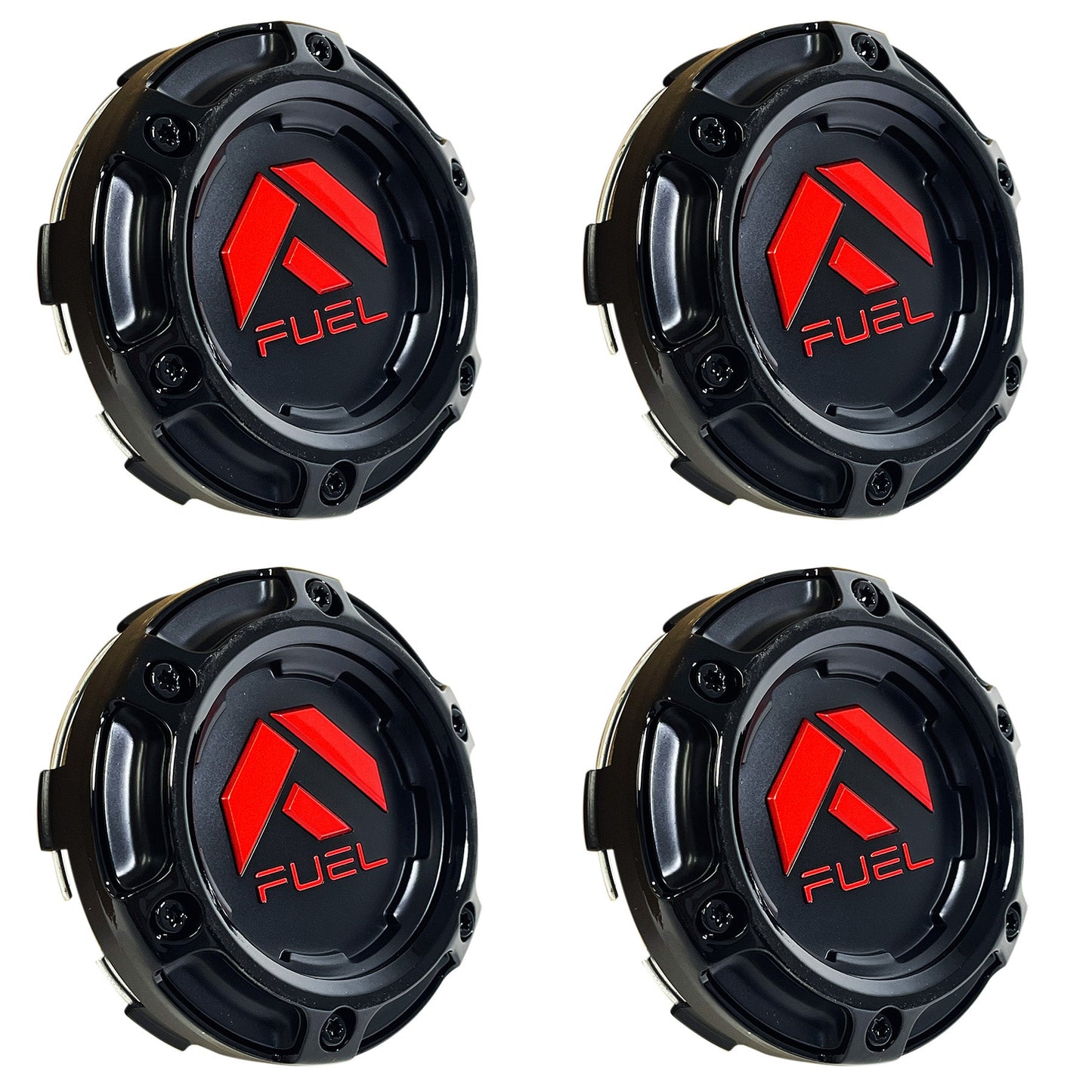 Fuel Offroad Black / Red Logo Center Cap wheel middle 1004-69GBQ (4 CAPS) NEW
