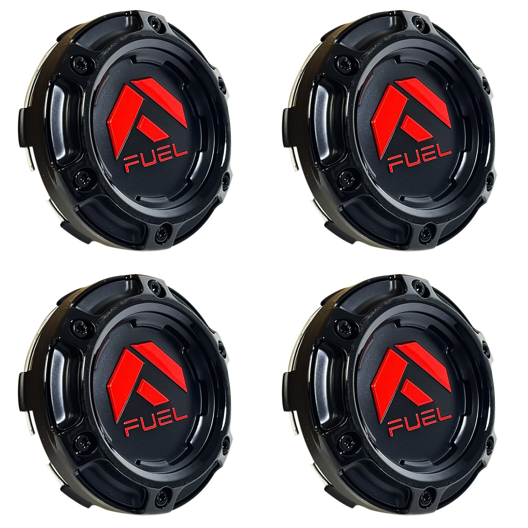 Fuel Offroad Black / Red Logo Center Cap wheel middle 1004-69GBQ (4 CAPS) NEW