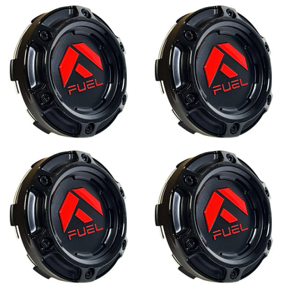 Fuel Offroad Black / Red Logo Center Cap wheel middle 1004-69GBQ (4 CAPS) NEW