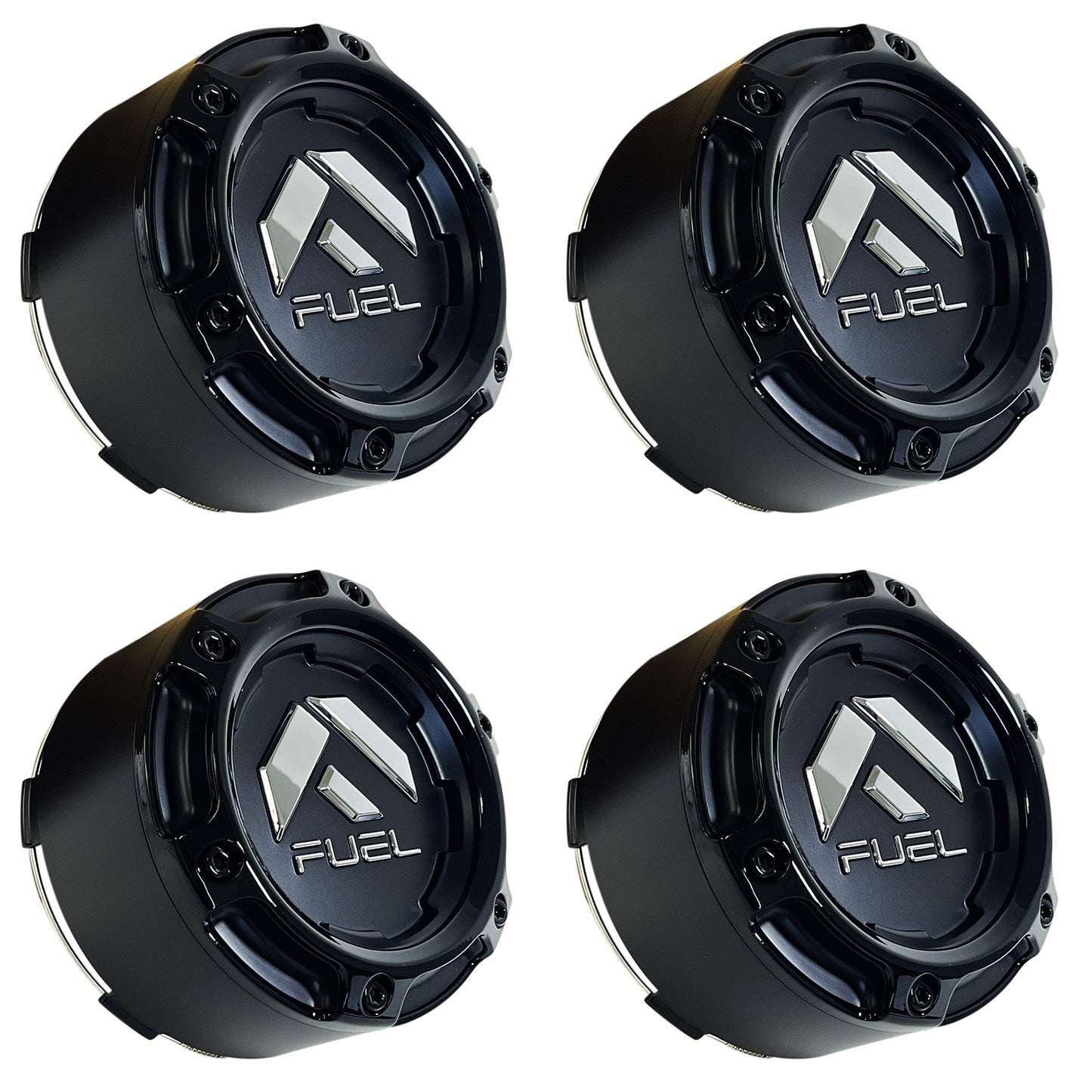 Fuel Gloss Matte Black Wheel Center Cap Snap Open-End Closed-End # 1005-50SBLD (4 CAPS)