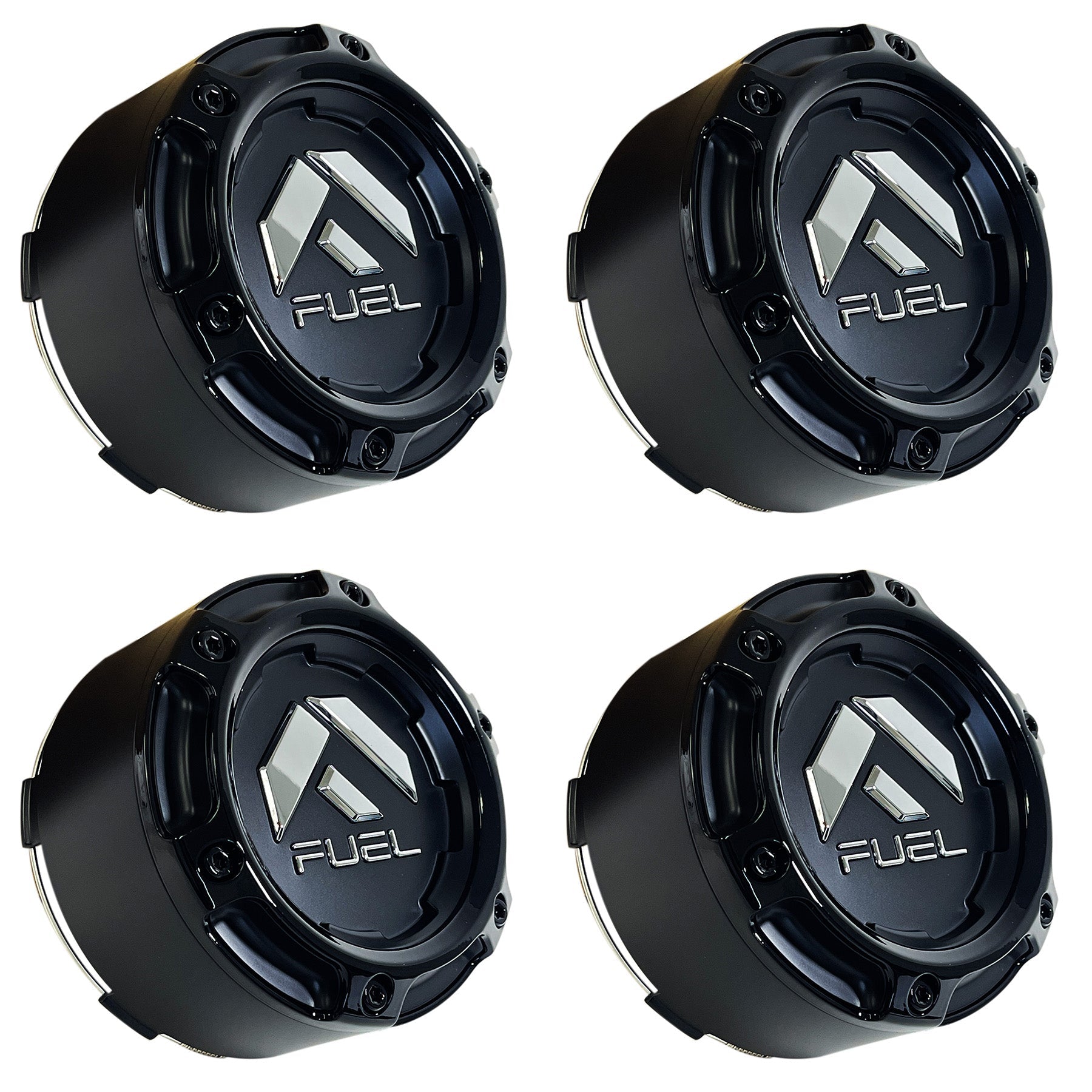 Fuel Gloss Matte Black Wheel Center Cap Snap Open-End Closed-End # 1005-50SBLD (4 CAPS)