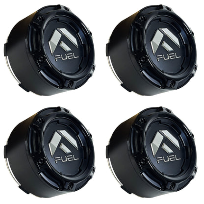 Fuel Gloss Matte Black Wheel Center Cap Snap Open-End Closed-End # 1005-50SBLD (4 CAPS)