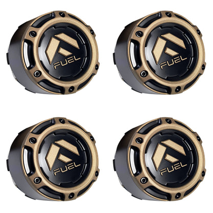 Fuel Wheels Black / Bronze Rivets Center Cap # 1005-50SZD (4 CAPS) 8 LUG
