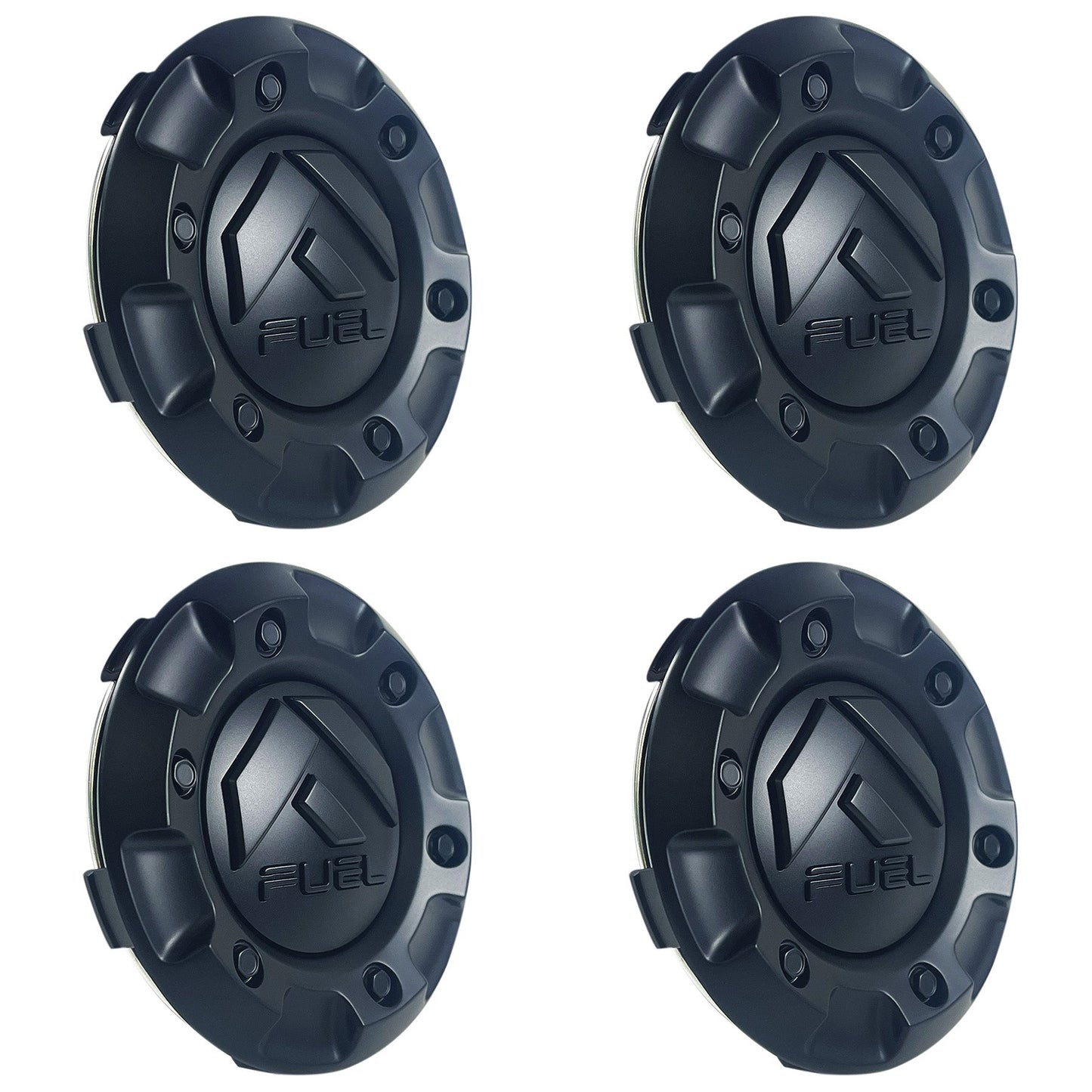 Fuel Offroad Wheels Flat Black / Black logo Custom Wheel Center Cap # 1001-58 / M-447 (4 CAPS)