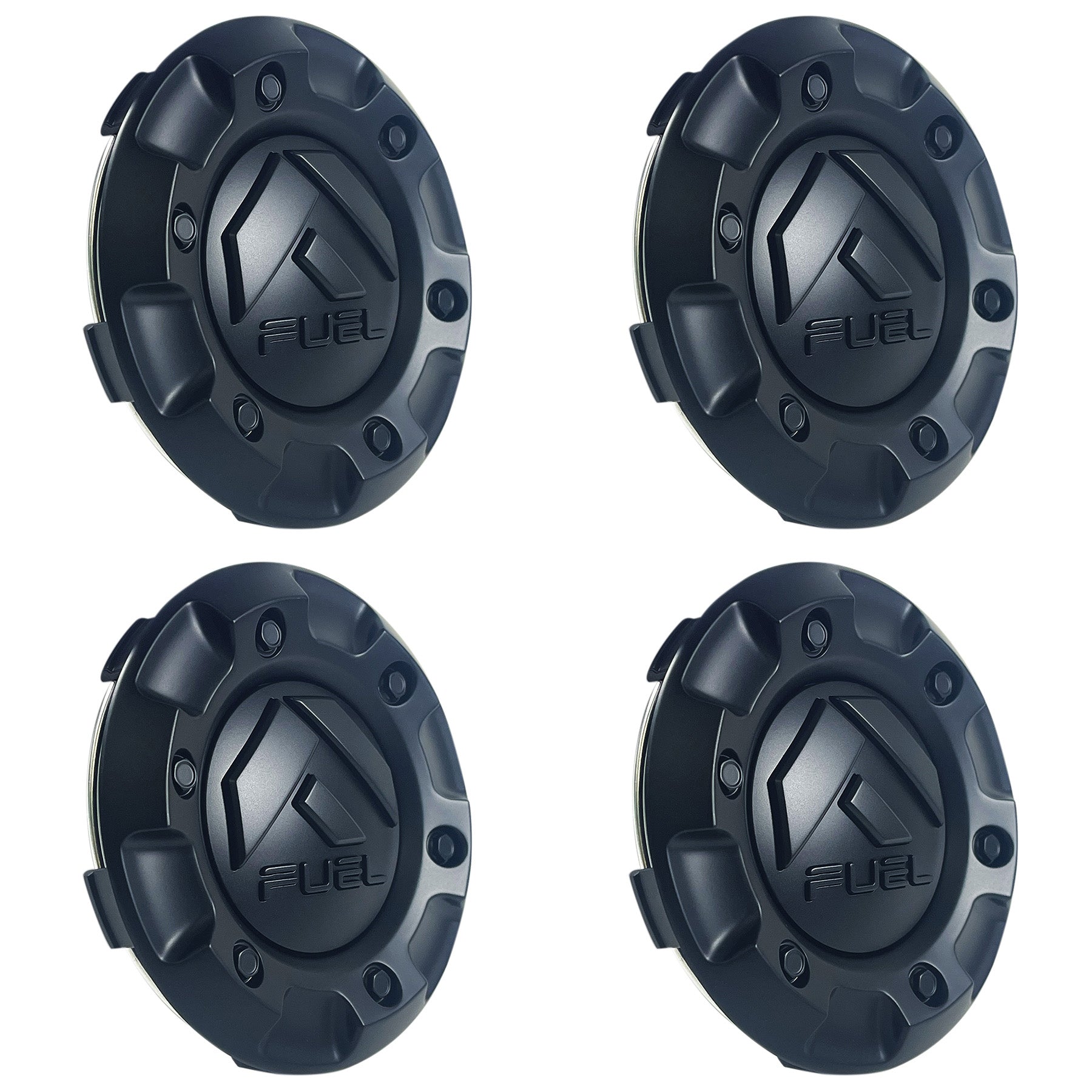 Fuel Offroad Wheels Flat Black / Black logo Custom Wheel Center Cap # 1001-58 / M-447 (4 CAPS)