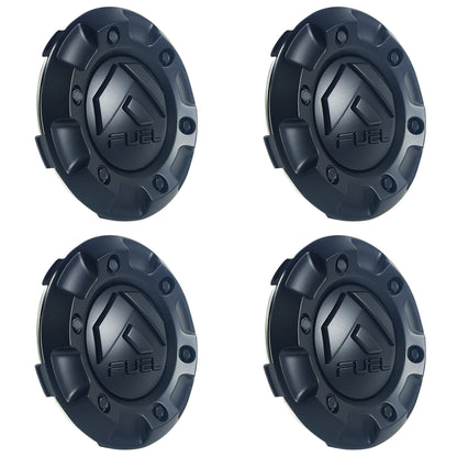 Fuel Offroad Wheels Flat Black / Black logo Custom Wheel Center Cap # 1001-58 / M-447 (4 CAPS)