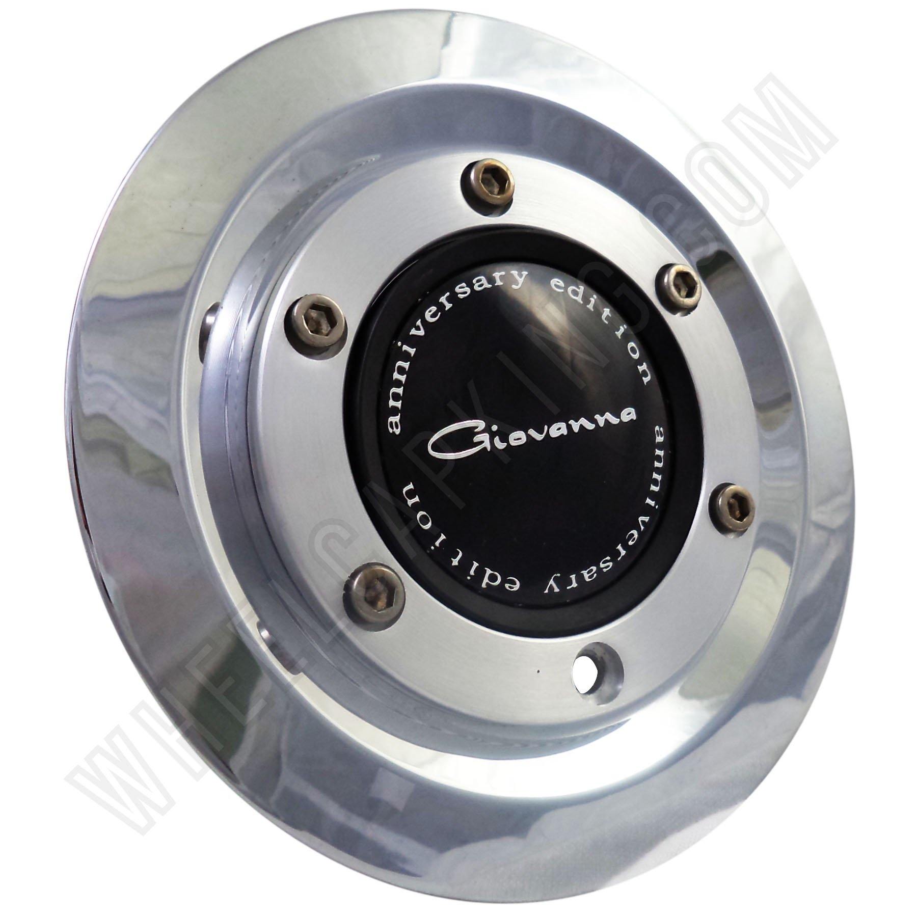 Giovanna Wheels Chrome Custom Wheel Center Cap Caps Set 4 # 1135L164-1 / 998K75